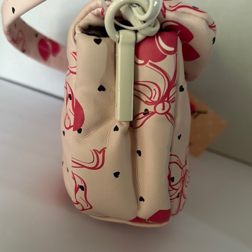 Luv Betsey by Betsey Johnson Pink Bow Cherries Hearts Crossbody Bag - Picture 9 of 16